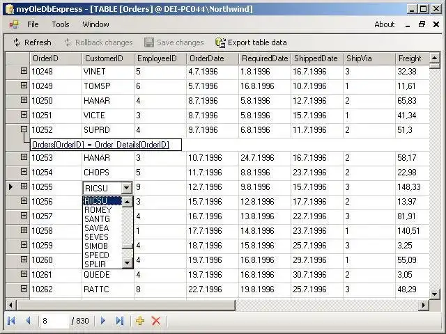 Download web tool or web app myOleDbExpress