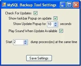 Download web tool or web app MySQL Backup Tool