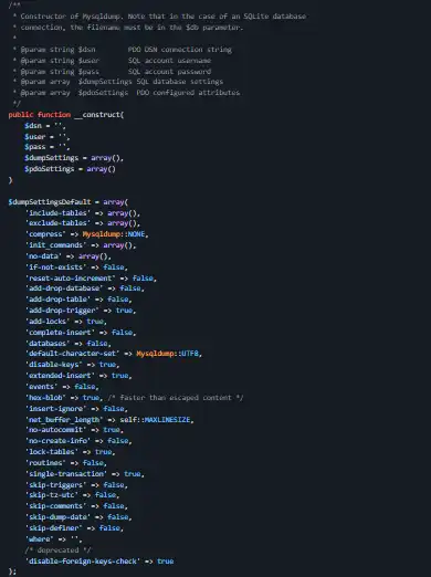 Muat turun alat web atau aplikasi web MySQLDump - PHP