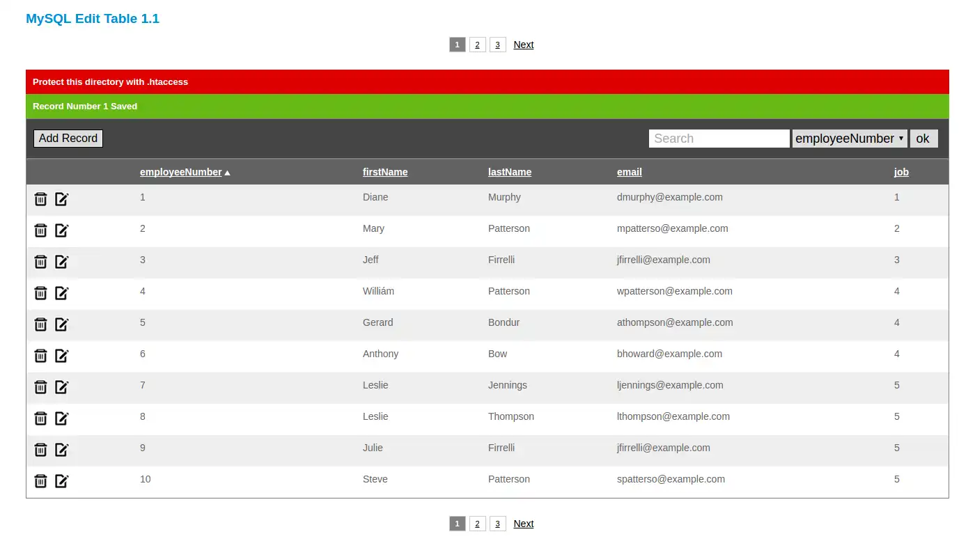 Download webtool of web-app MySQL Edit Table