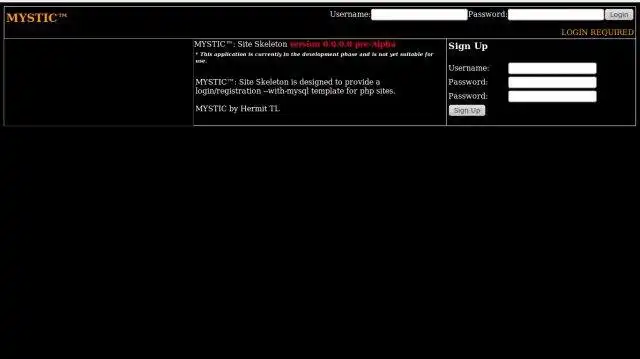 Download web tool or web app MYSTIC: Site Skeleton