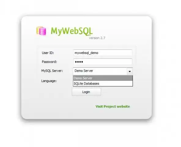 Download web tool or web app MyWebSQL