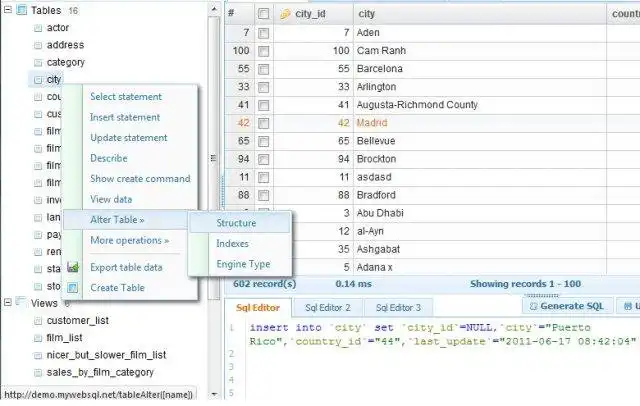 下载 Web 工具或 Web 应用程序 MyWebSQL