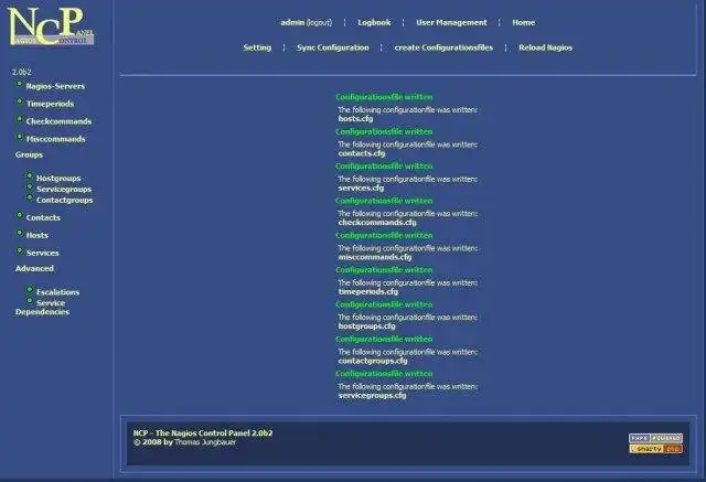 Download web tool or web app Nagios Control Panel