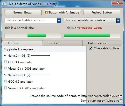 Descargar la herramienta web o la aplicación web Nana C ++ Library