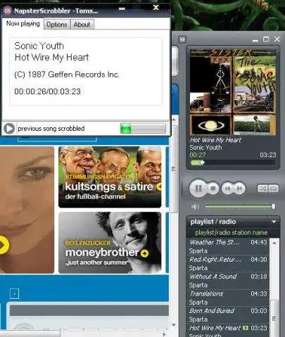 下载网络工具或网络应用程序 NapsterScrobbler