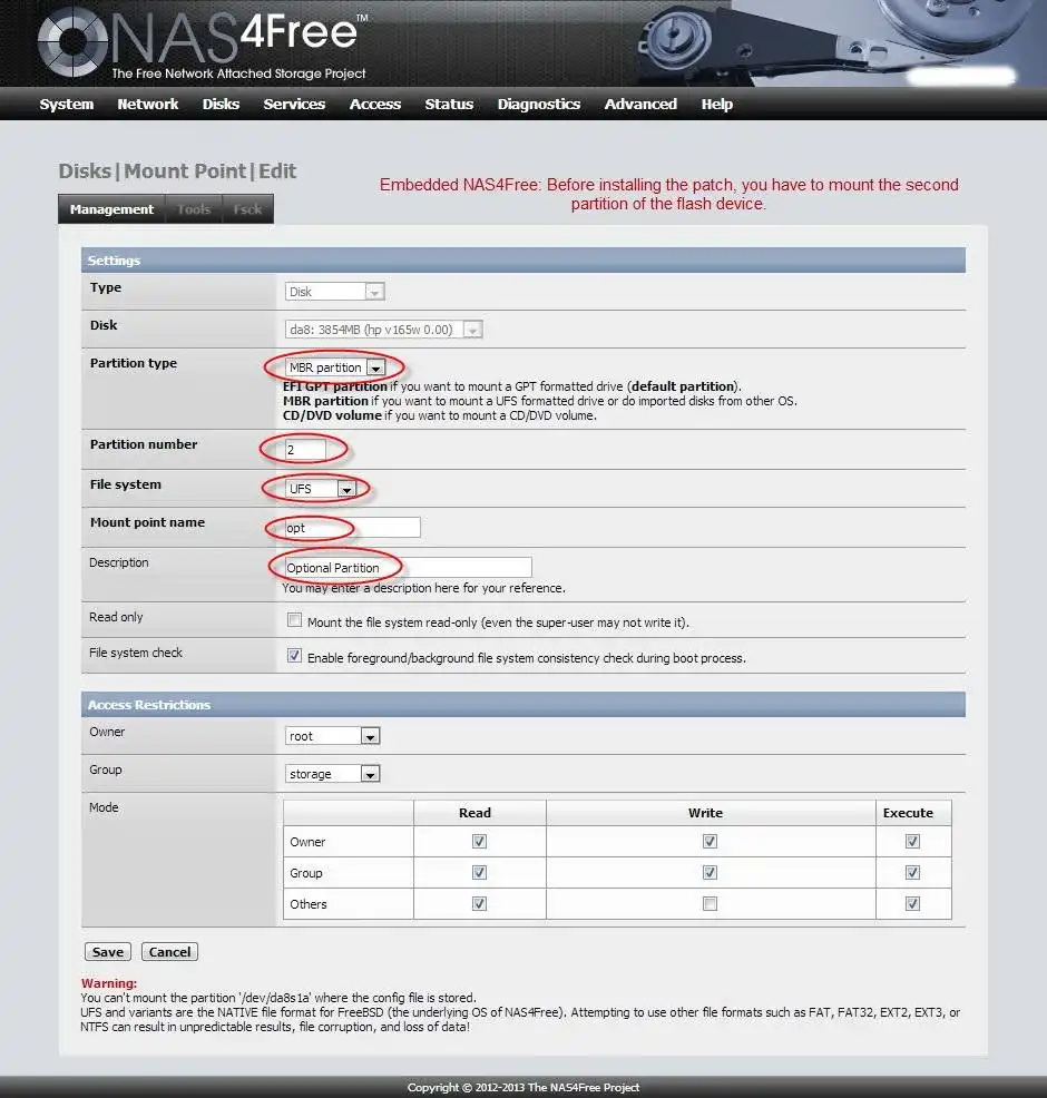 Unduh alat web atau aplikasi web NAS4Free raid controller patch