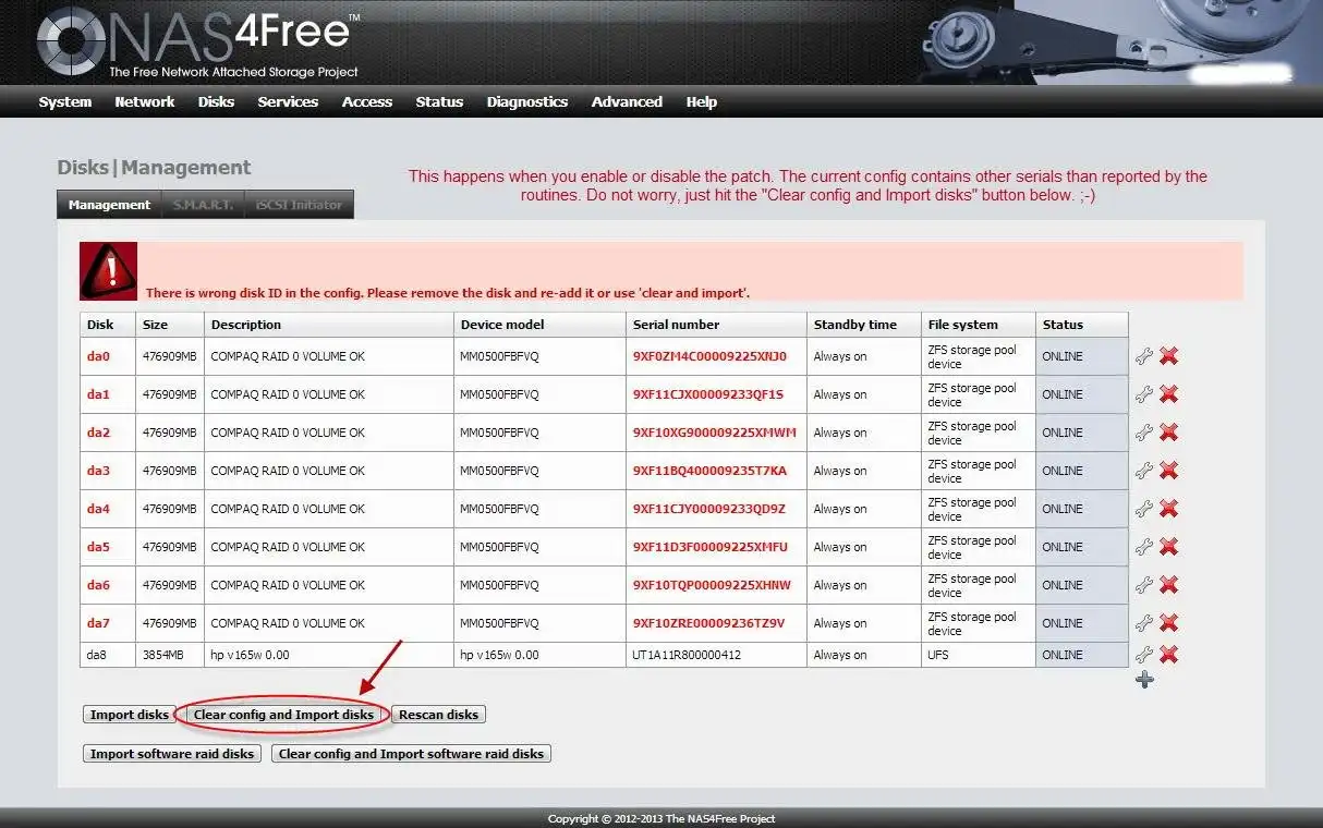 Descargue la herramienta web o la aplicación web NAS4Free Raid Controller Patch