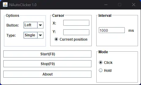 Download web tool or web app NAutoClicker
