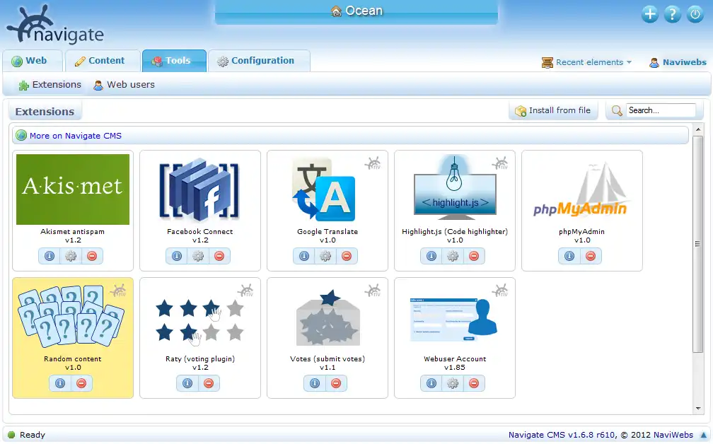 Download web tool or web app Navigate CMS