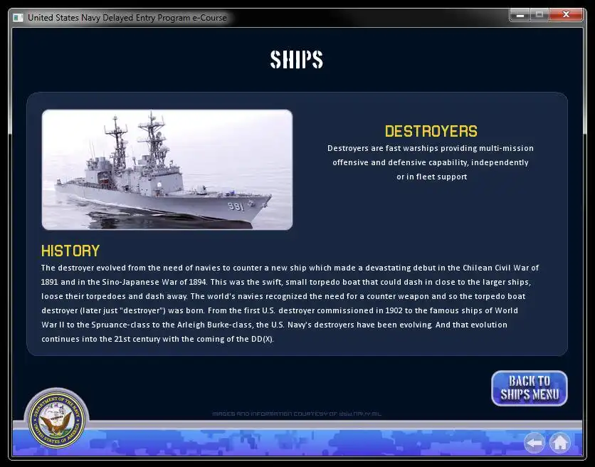 Download web tool or web app Navy DEP Study e-Course