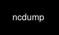 Run ncdump in OnWorks free hosting provider over Ubuntu Online, Fedora Online, Windows online emulator or MAC OS online emulator