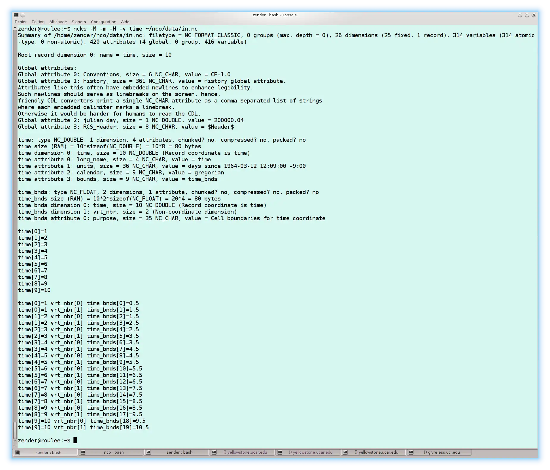 Descargue la herramienta web o la aplicación web NCO netCDF Operators