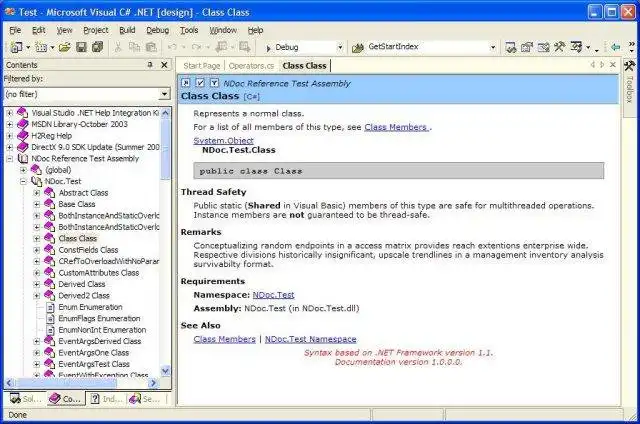 Download web tool or web app NDoc