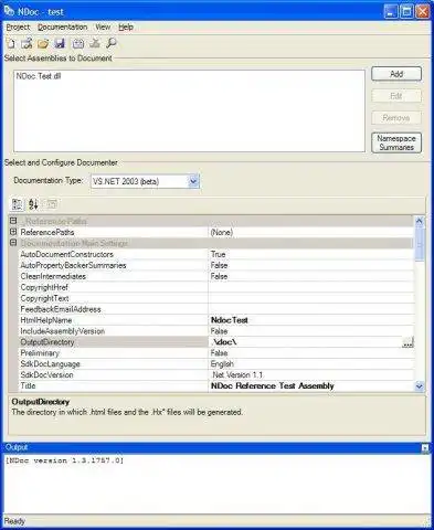 Download web tool or web app NDoc