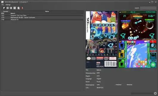 Download web tool or web app NDSRomrenamer to run in Windows online over Linux online