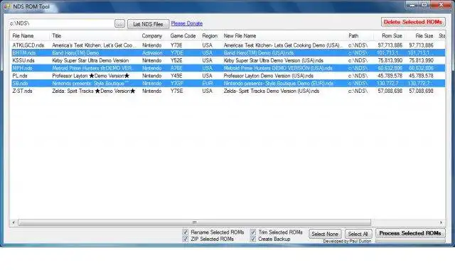 Download web tool or web app NDS Rom Tool