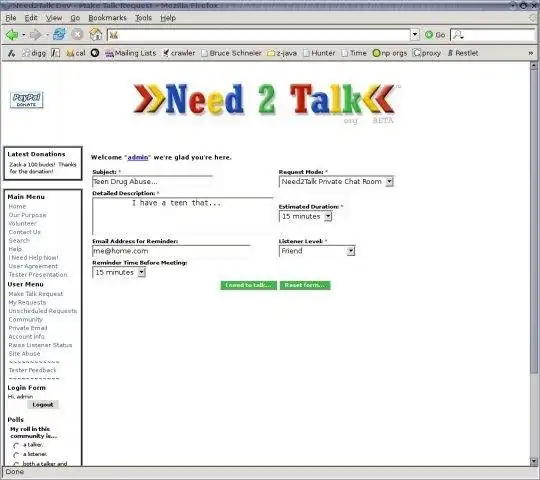 Download webtool of webapp Need2talk - Request Flow Service (RFS)