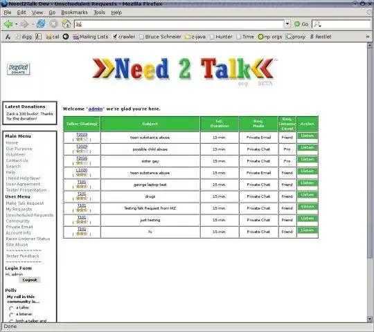 Download webtool of webapp Need2talk - Request Flow Service (RFS)