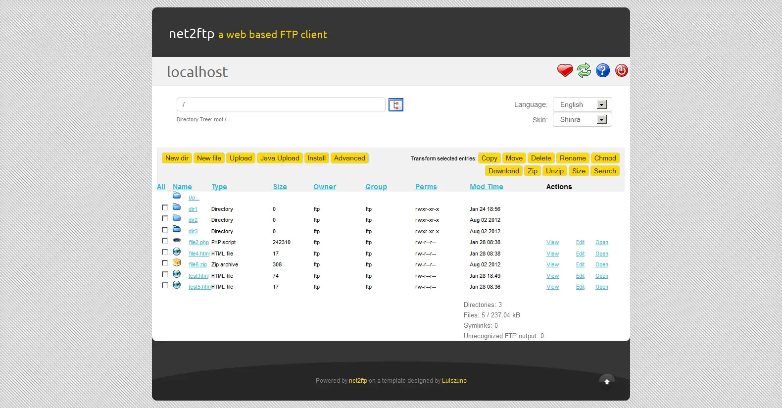 ดาวน์โหลดเครื่องมือเว็บหรือเว็บแอป net2ftp