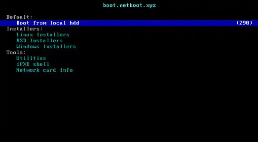 下载网络工具或网络应用程序 netboot.xyz