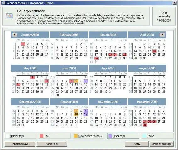 Download web tool or web app .NET Calendar Control