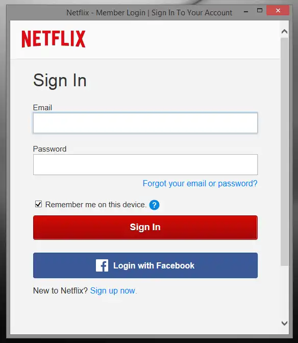 Завантажте веб-інструмент або веб-програму Netflix Browser