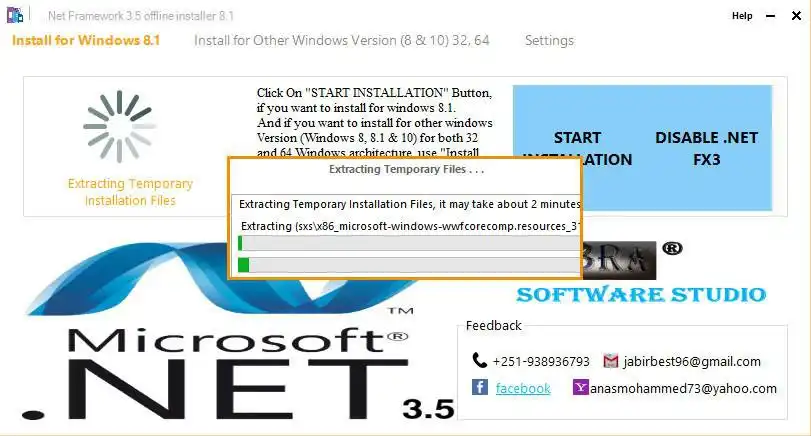 Télécharger l'outil Web ou l'application Web .Net Framework 3.5 Offline Installer