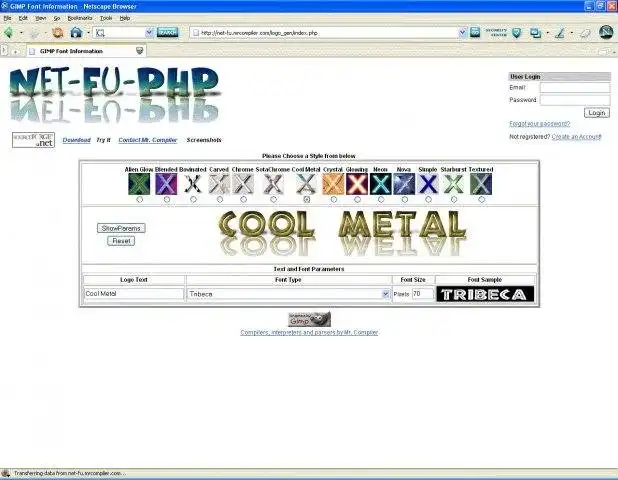 Download web tool or web app Net-Fu Logo Generator