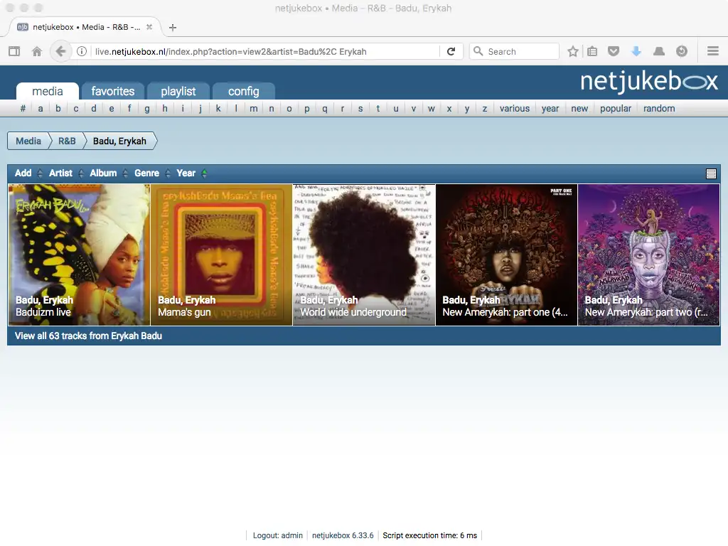 Download web tool or web app netjukebox - the flexible media share