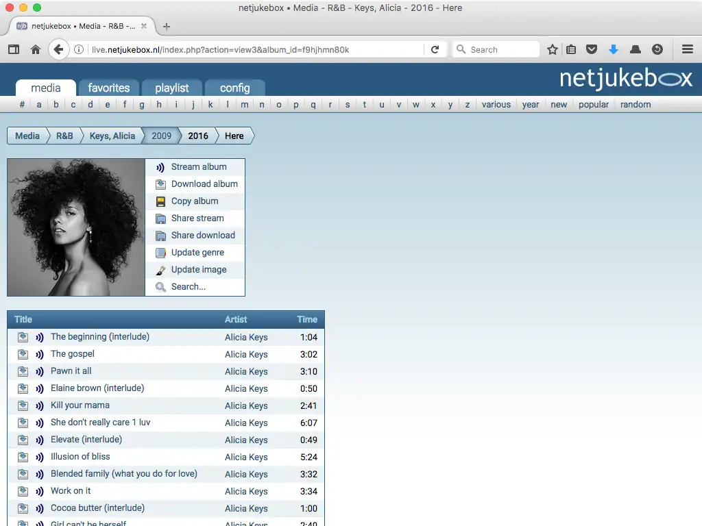 Tải xuống công cụ web hoặc ứng dụng web netjukebox - phần chia sẻ phương tiện linh hoạt