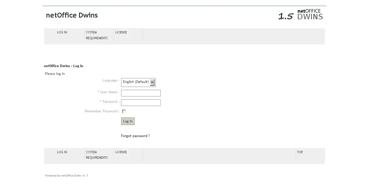 Download web tool or web app netOffice Dwins