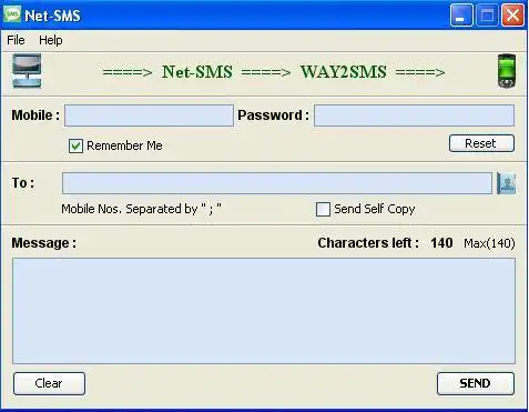 Download web tool or web app Net-SMS