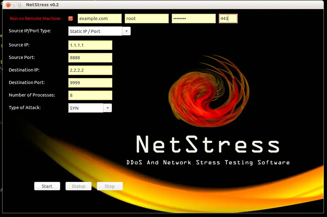 Download web tool or web app NetStress-NG