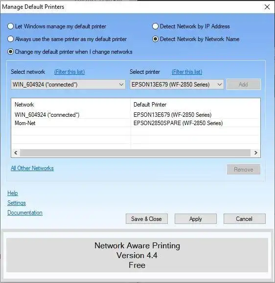 Unduh alat web atau aplikasi web Network Aware Printing