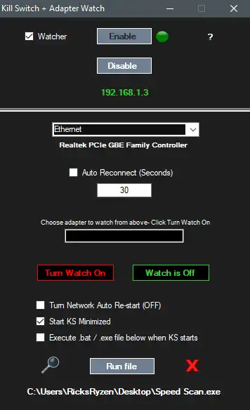 Download web tool or web app Network Kill Switch