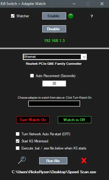 Unduh alat web atau aplikasi web Network Kill Switch