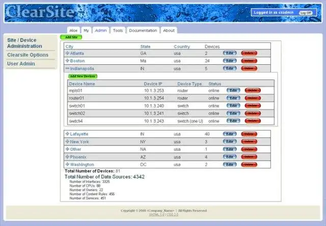 Download web tool or web app Network Managment / Inventory System