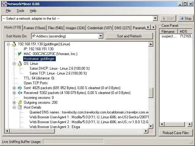 Télécharger l'outil Web ou l'application Web Analyseur de paquets NetworkMiner