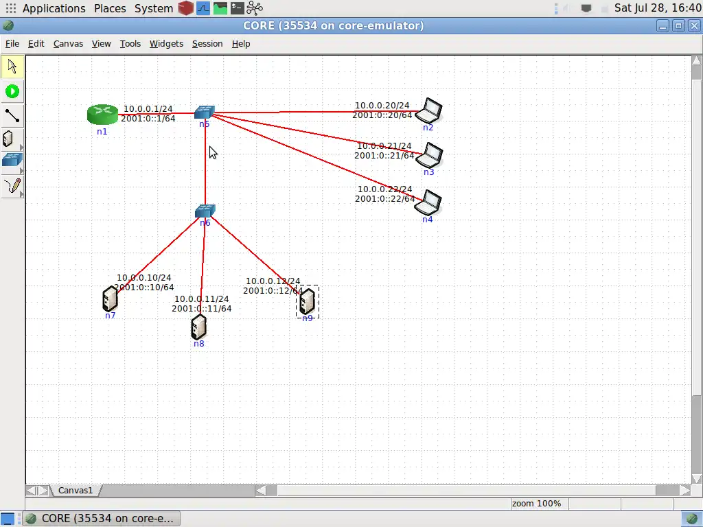 Download web tool or web app Network Simulator (fork CORE - Live USB)