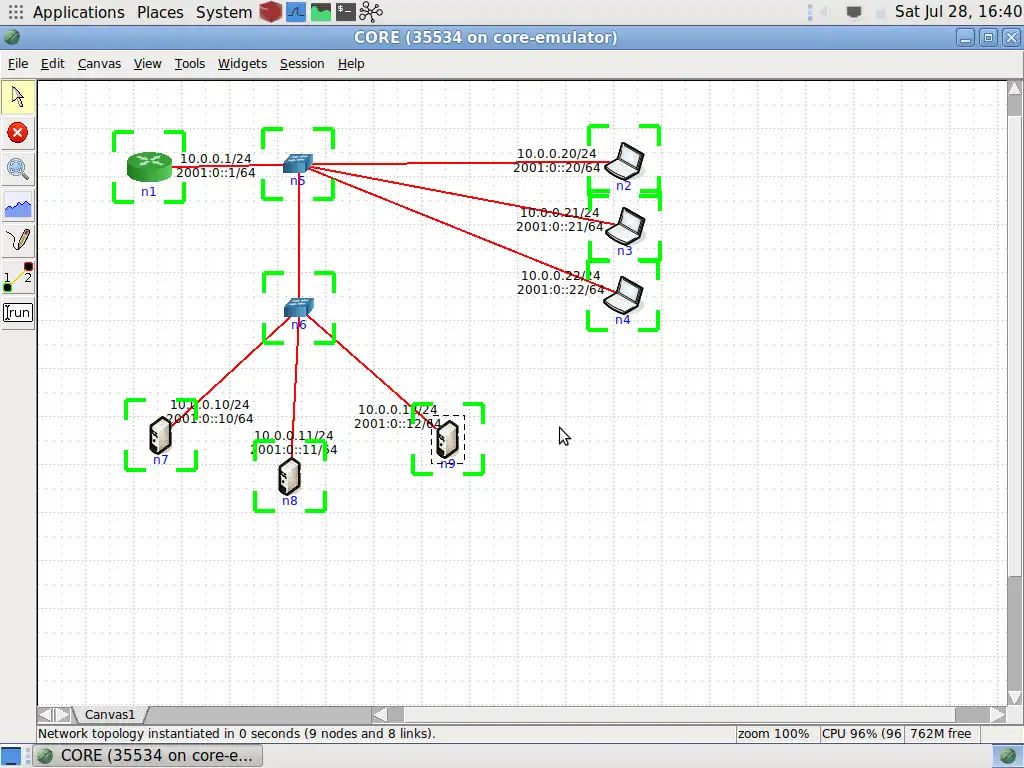 Download web tool or web app Network Simulator (fork CORE - Live USB)