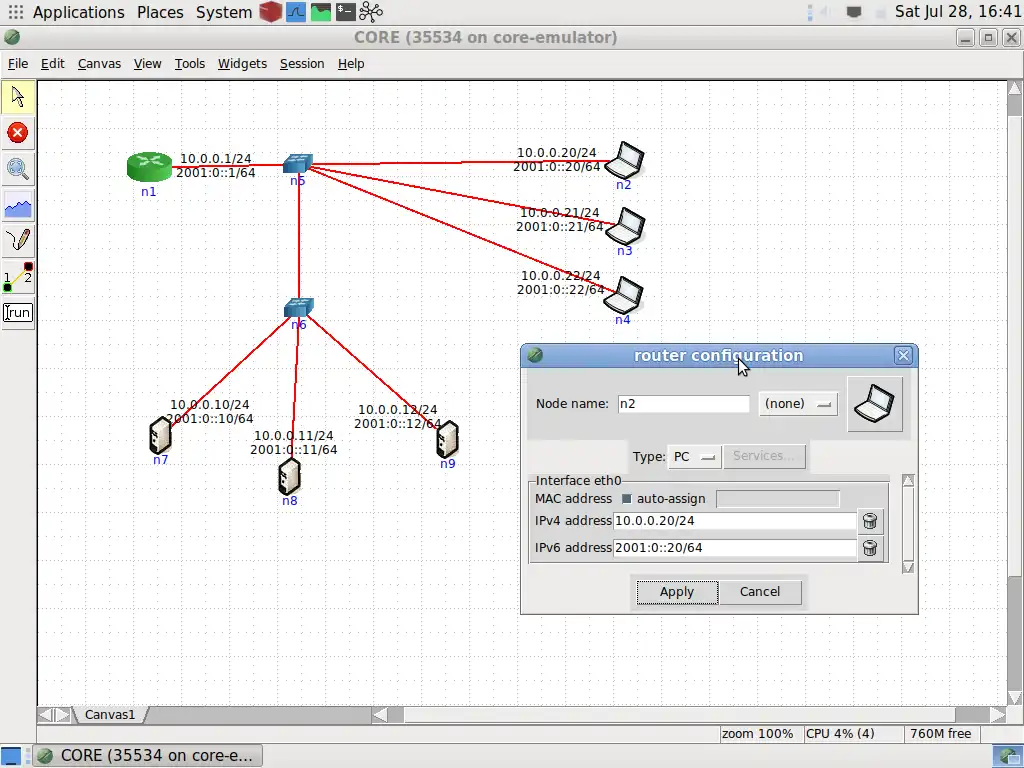 Download web tool or web app Network Simulator (fork CORE - Live USB)