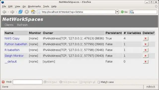 Muat turun alat web atau aplikasi web NetWorkSpaces untuk R untuk dijalankan di Linux dalam talian