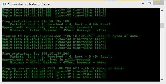 Download web tool or web app Network Tester and Optimizer