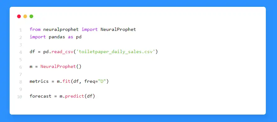 Télécharger l'outil Web ou l'application Web NeuralProphet