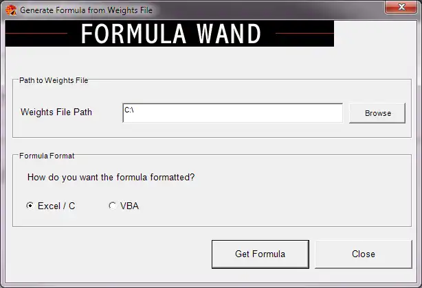Download web tool or web app NeuroSolutions: Formula Generator