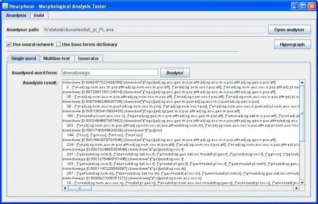 Télécharger l'outil Web ou l'application Web NeurPheus Morphological Analyzer