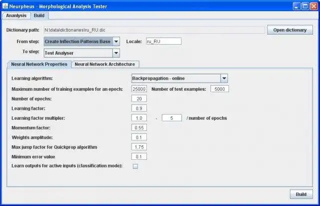 Télécharger l'outil Web ou l'application Web NeurPheus Morphological Analyzer