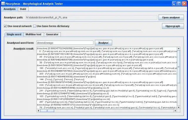 Download web tool or web app NeurPheus Morphological Analyser to run in Linux online