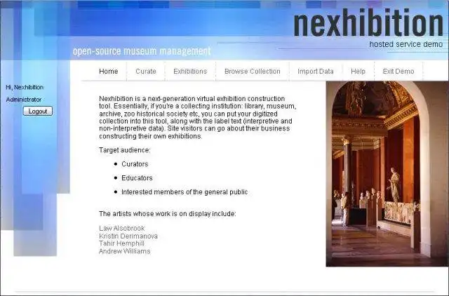 Download web tool or web app Nexhibition